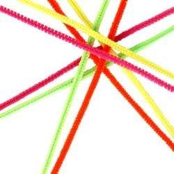 AussieSuperStore Art & Craft Essentials Chenille Sticks Fluorescent 6mm Chenille Sticks Fluorescent 6mm | Craft Supplies for Kids 9331468014829 VCCS05
